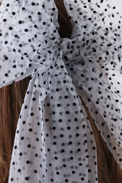 Polka Dot Tulle Bow